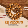 Premium 20mm Mysore Sandalwood Beads – Natural, Fragrant & Handcrafted