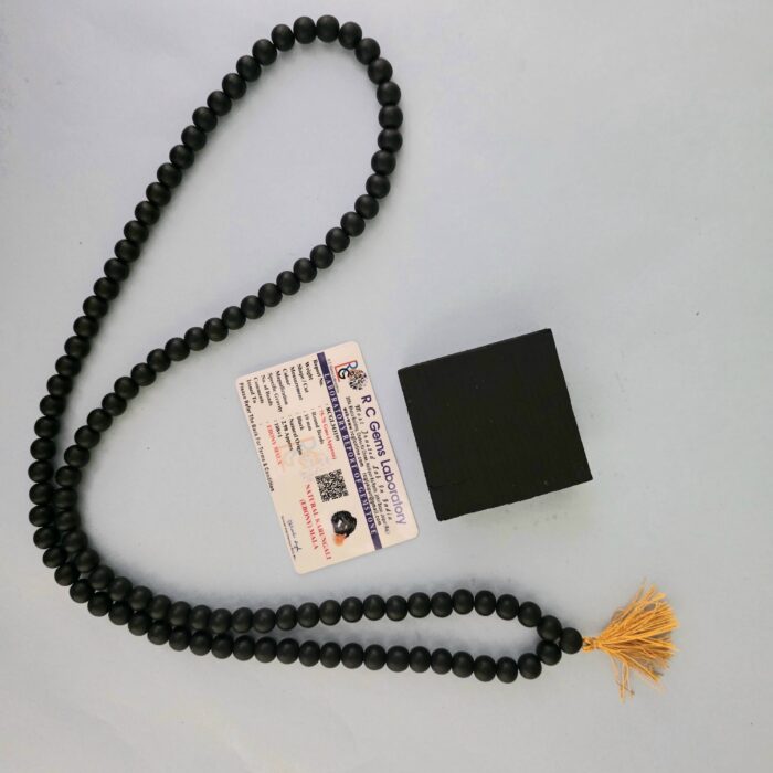 10mm Unpolished Karungali Mala (Ebony Wood)