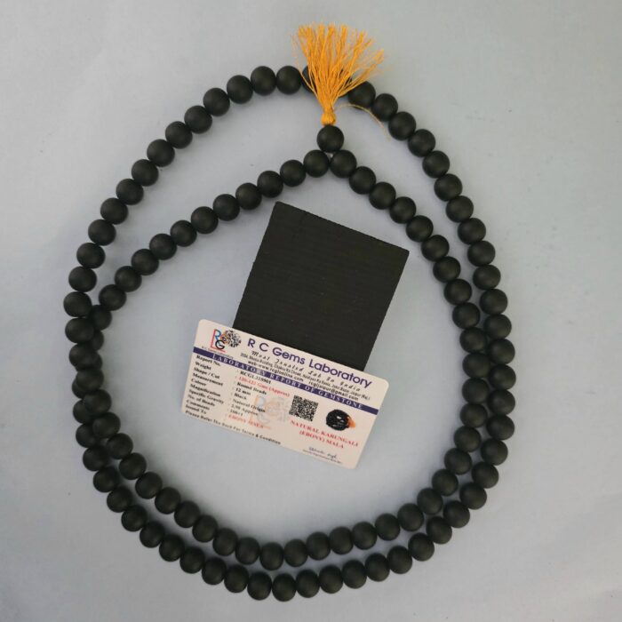 12mm Unpolished Karungali Mala (Ebony Wood) - Image 8