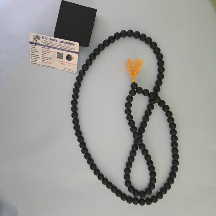12mm Unpolished Karungali Mala (Ebony Wood) - Image 9