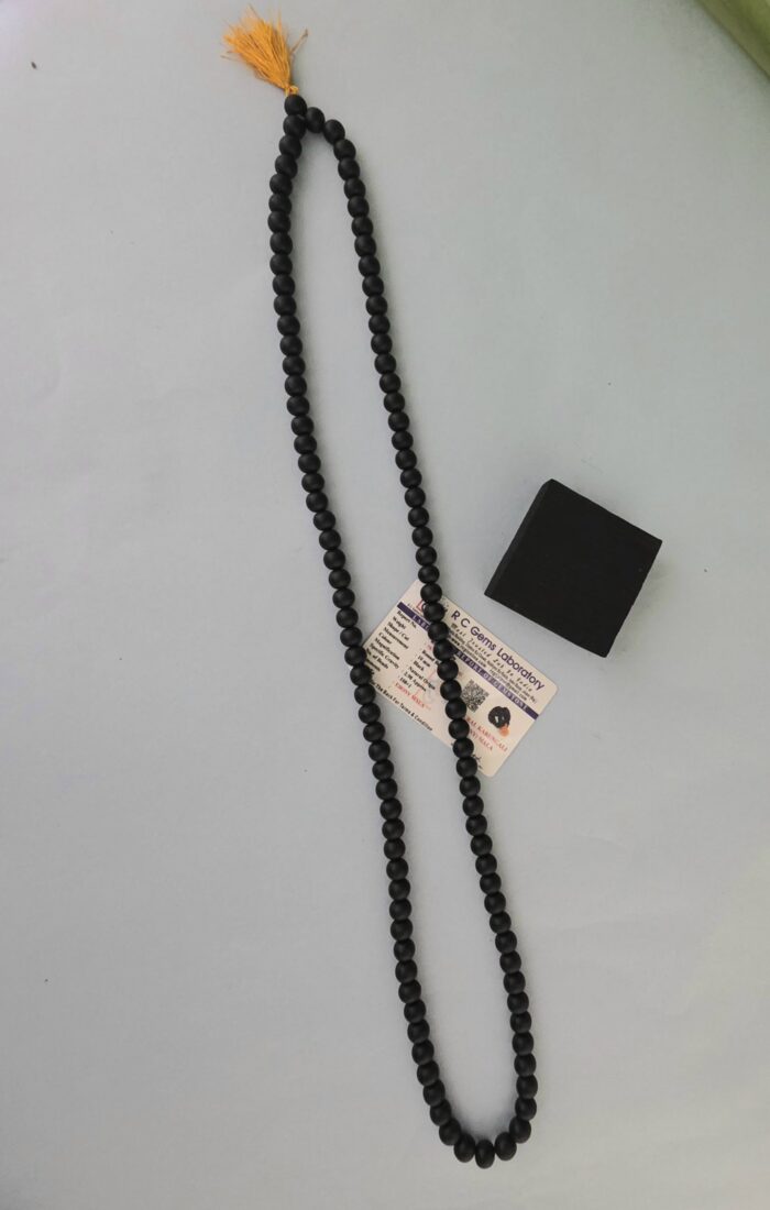 12mm Unpolished Karungali Mala (Ebony Wood) - Image 4
