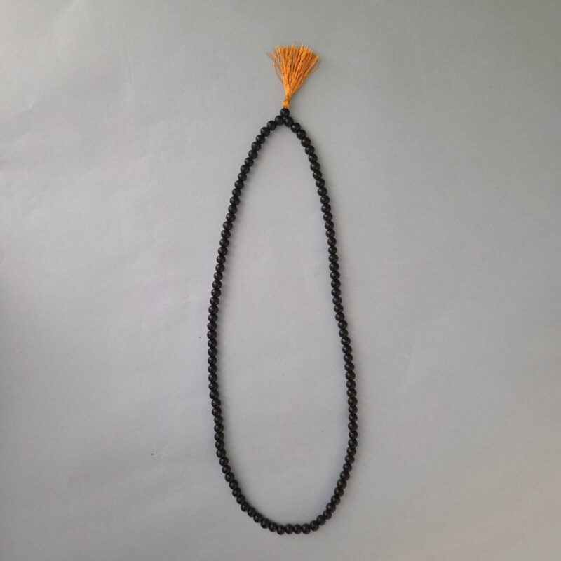 6mm Polished Karungali Mala (Ebony Wood – Glossy Finish)