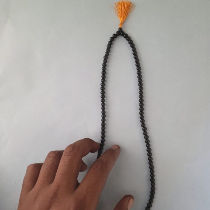 6mm Polished Karungali Mala (Ebony Wood – Glossy Finish) - Image 2