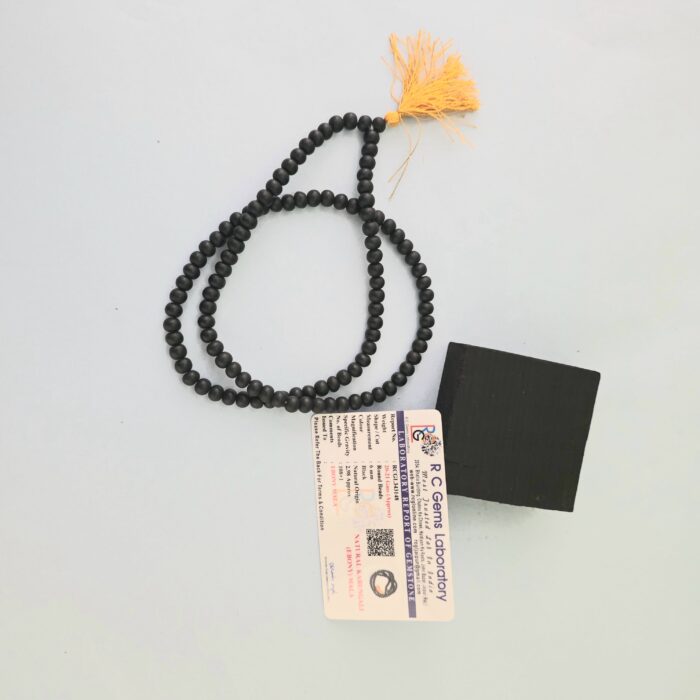 6mm Unpolished Karungali Mala (Ebony Wood) - Image 5