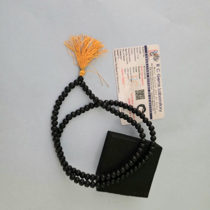 6mm Unpolished Karungali Mala (Ebony Wood)