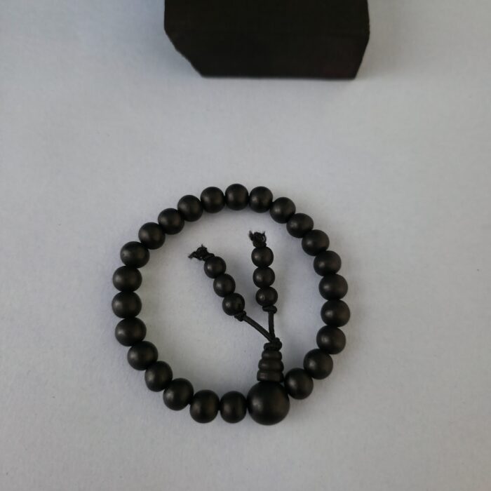 8mm Unpolished Karungali Bracelet (Ebony Wood) - Image 3