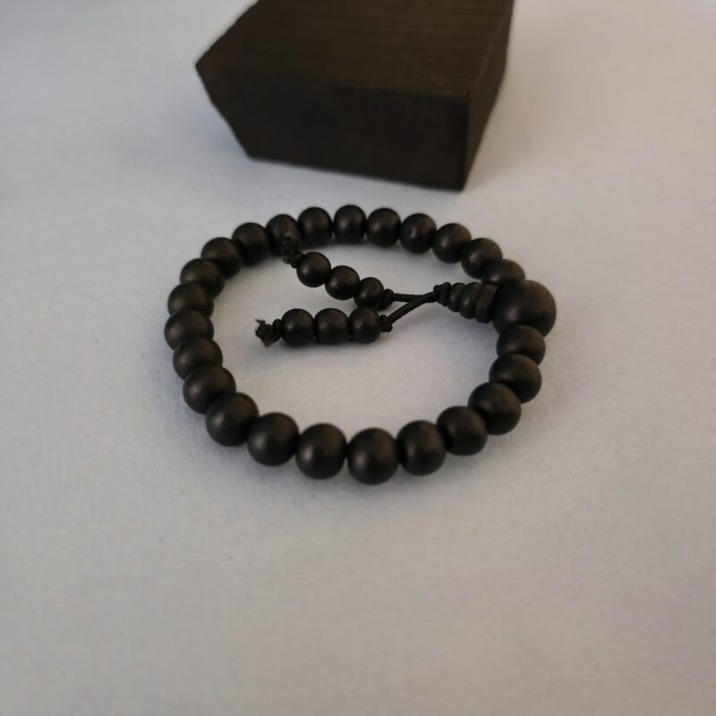 8mm Unpolished Karungali Bracelet (Ebony Wood)