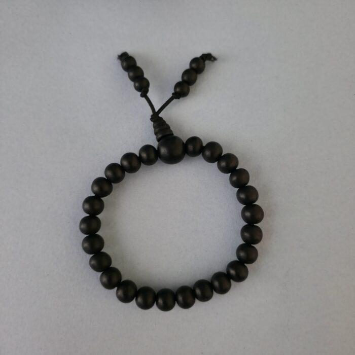8mm Unpolished Karungali Bracelet (Ebony Wood) - Image 2